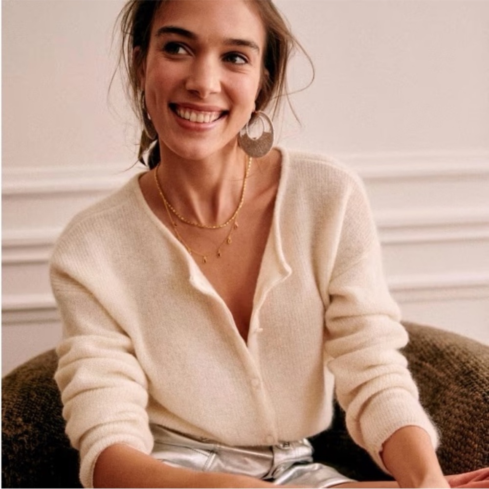 Sezane Light Pink Gaspard Cardigan